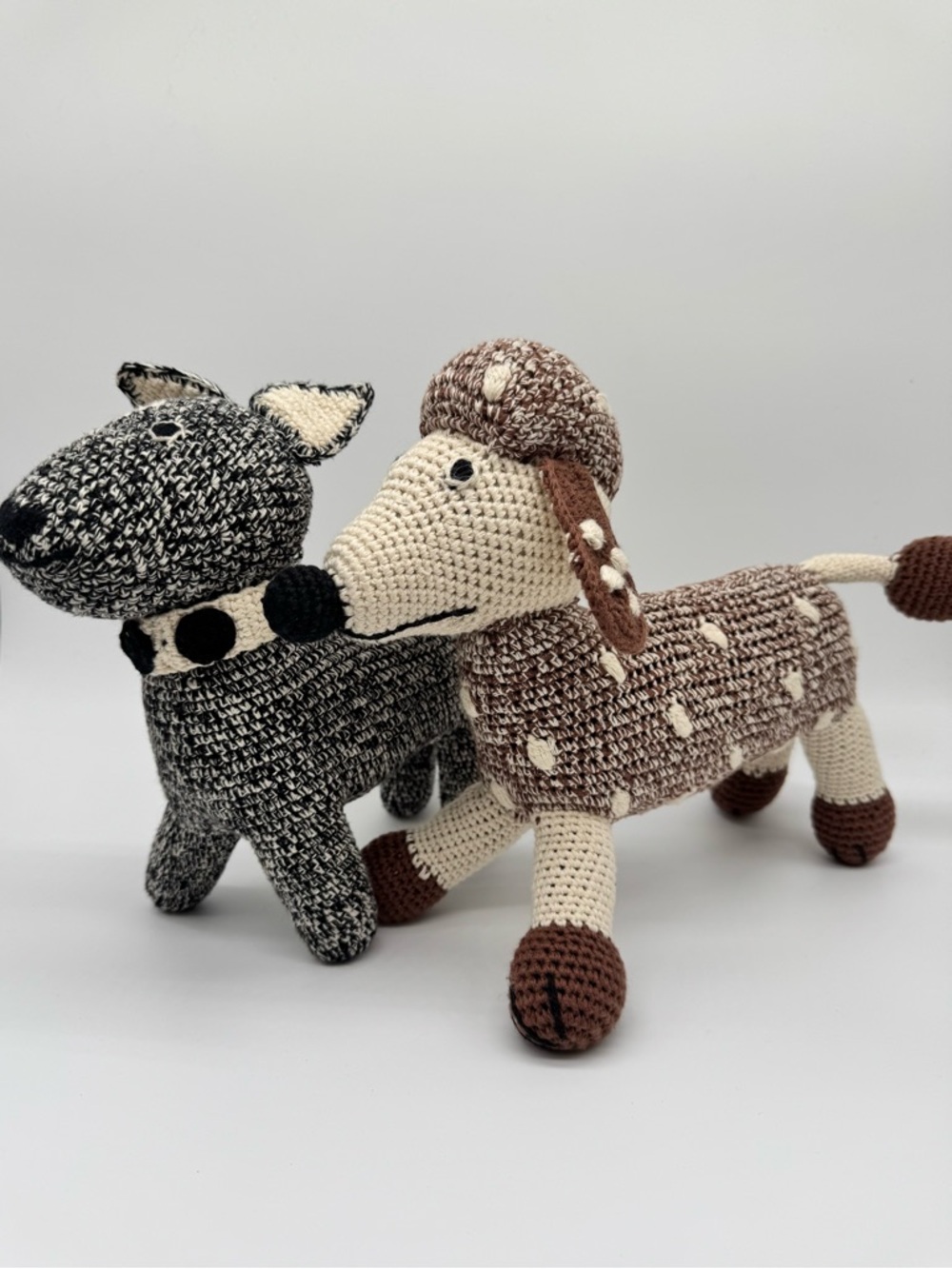 Anne-Claire Petit Amigurumi Handmade Knit Scandinavian Plush Dog Bundle